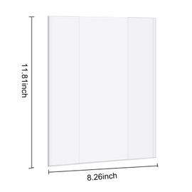 CertBuy 8 Pack Acrylic Sign Holder, 11.8 x 8.3 Inch Wall Sign Holder, With Free Adhesive Backing, No Drilling Required, Acrylic Frame for Home, Office, Store, Restaurant