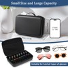 Vecxoty Black Travel Sunglasses Organizer For 8 Pairs​, EVA Hard
