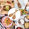 2 Pieces Wooden Salad Servers Salad Mixing Dinner Fork and