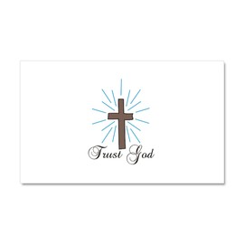 CafePress Trust God Car Magnet 20 X 12 Car Magnet, 20"x 12" Magnetic Door Display
