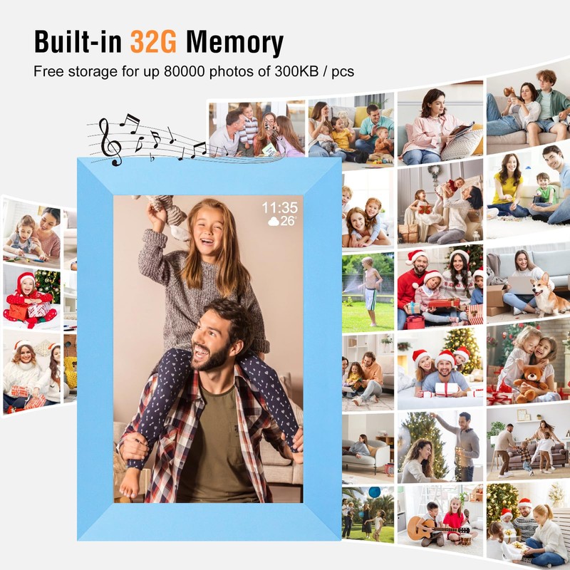 TSITSC 10.1 Inch Digital Picture Frame, WiFi Digital Photo Frame,
