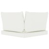 vidaXL Pallet Sofa Cushions 3 pcs Cream White Fabric