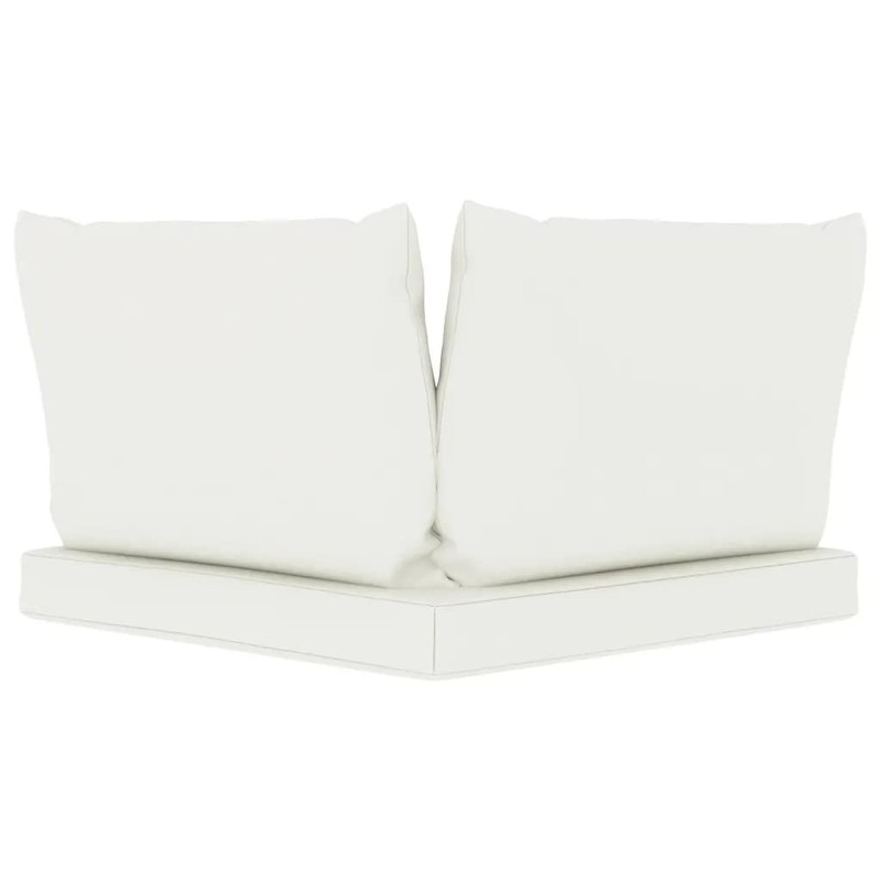 vidaXL Pallet Sofa Cushions 3 pcs Cream White Fabric