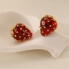Cute Strawberry Fruit Stud Earring for Women S925 Sterling Silver