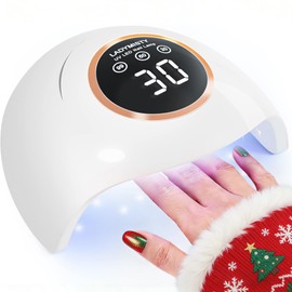 72W UV LED Nail Lamp, 2026 New Upgrade UV Light for Gel Nails with 18 Beads, 3 Timer Nail Dryer, LCD Display, Auto Sensor, Professional Nail Lamps for Gel Polish – Perfect Christmas Gifts, White Lamp