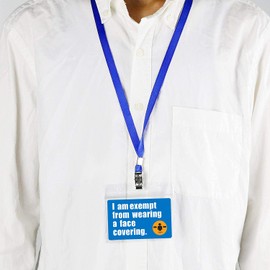 30 Packs Id Card Pass Badge Holder With Lanyard by Gimars,Waterproof Name Tags Strap, Transparent Work Employee Or Student Name Badge Holder - Horizontal Business Card Case - Office Supplies