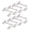 Dreambaby Adhesive Safety Latches for Drawers & Cabinets, White, 8