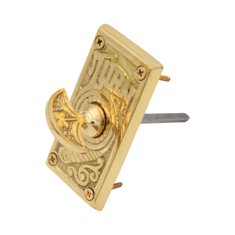 Antique Replica Non Electric Solid Brass Hand Crank Twist Doorbell