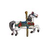 ETDesign #E03108 Merry-Go-Round , Carousel Horse Embroidery Iron On Applique