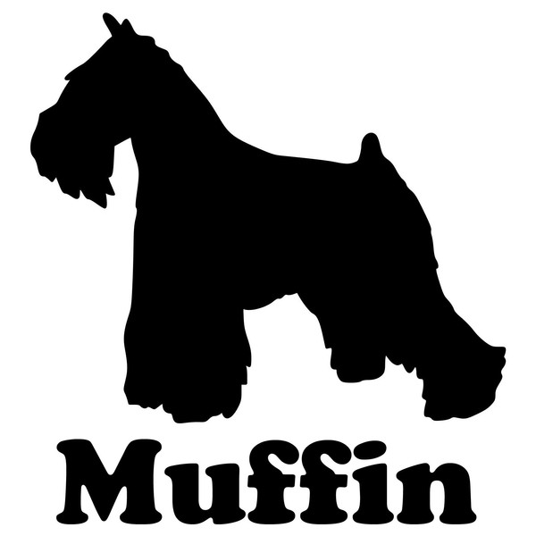Minglewood Trading Schnauzer Terrier Dog Vinyl Decal Sticker with Custom