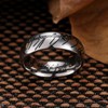 [King Will] Titanium Ring Fire Letter Men's Women's Silver Ring