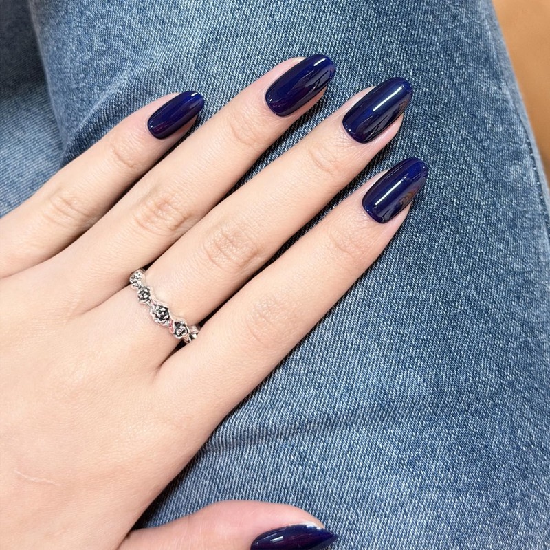 COSMOO Navy Blue Nail Polish, Chip Resistant Manicure, Non-Toxic, Vegan,