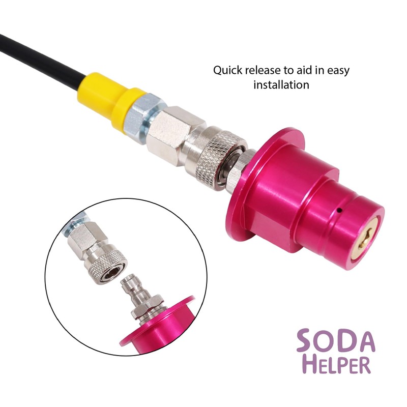 CO2 Adapter Hose & Custom Base Kit compatible with SodaStream