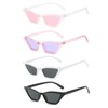 XDGBGFN 4 Stück Rave Brille Damen Cateye Gläser Retro Sonnenbrille