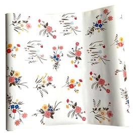 GAOTAOBN Colorful Floral Contact Paper Peel and Stick Textured Flower Wallpaper for Cabinets and Drawers Self Adhesive Kitchen Cabinet Liner 17.7" x 117"