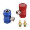 2 x Quick Couplings Plug High/Low Pressure Adapter Quick Coupling