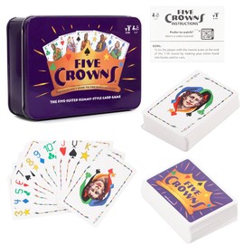 JXADVOK Crowns Poker Board Game,Family Card Game Essential Card Games Gather Card Games for Young Adults Can Entertain 1 to 7 Players, Bring More Joy to Family and Friends - Iron Box