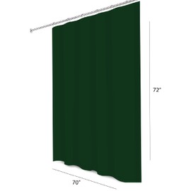 Home Expressions 3 Guage PEVA Shower Curtain Liner 70"x72" with 3 Magnets at Bottom & 12 Metal Grommet Holes for Your Shower Hooks (Hunter Green)