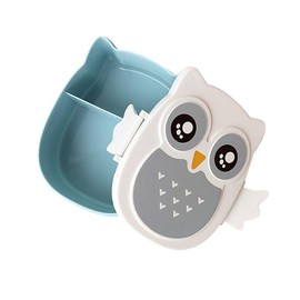 SuperglockT Cartoon Eule Brotdose mit Trennwand Kinder Mädchen Junge Süß Frühstücksbox Snackbox Lunchbox leicht tragbar für Kindergarten Ausflug Resie Camping Picknick (Blau)