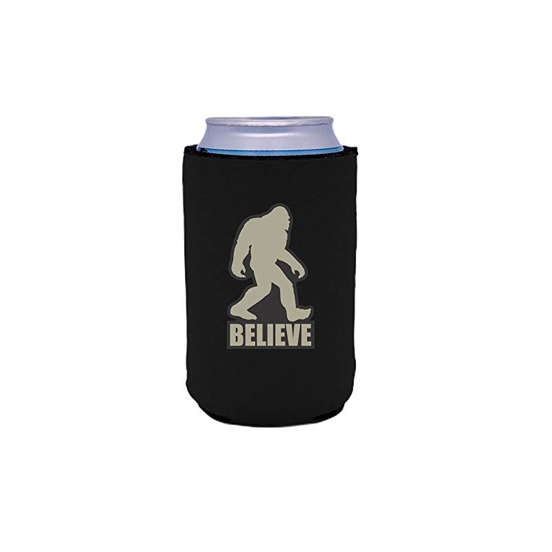 Bigfoot Believe Collapsible Can Coolie (1, Black)