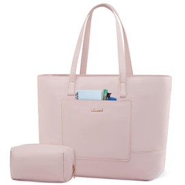 LOVEVOOK Tote Bag for Women, Work Tote with Laptop Compartment for Nurse Travel Commuter, Gym Tote Purse with Yoga Mat Strap