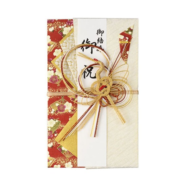 Maruay Ceremony Bag, Wedding Design, Japanese Style, Gold Crane, Red, 1 Piece