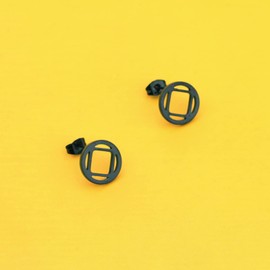 NA Earring Recovery Sobriety Gift Narcotics Anonymous Jewelry (NA Earring Black)