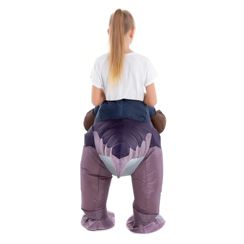 HSCTEK Inflatable Dinosaur Costume Kid Boy Girl, Blow up Velociraptor