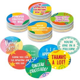 120 PCS Appreciation Chips, 60 Designs Thanks Round Tokens Employee Appreciation Gifts-Share Kindness, Recognition and Motivation for Staff, Nurses, Teachers, Students and More (2.2” in Diameter)