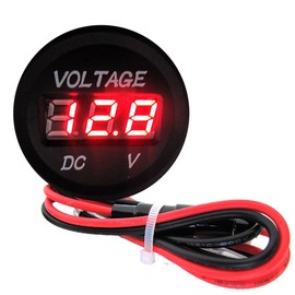 [V – V] Universal Small Voltage Meter/LED Digital Display [Car Bike Marine] Waterproof , model: ac373-02, red