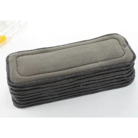 5 Insertos De Bambu Charcoal 4 Capas Absorbentes Alva Baby                                                                                            
