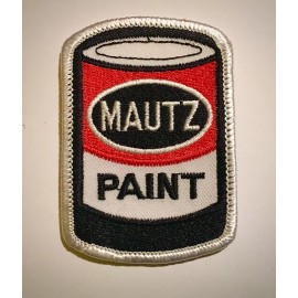 RARE NOS NEW Vintage Mautz Paint Can Embroidered 2 X 3 Inch Patch For Hat