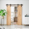 SMARTSTANDARD 6FT Heavy Duty Double Door Sliding Barn Door Hardware