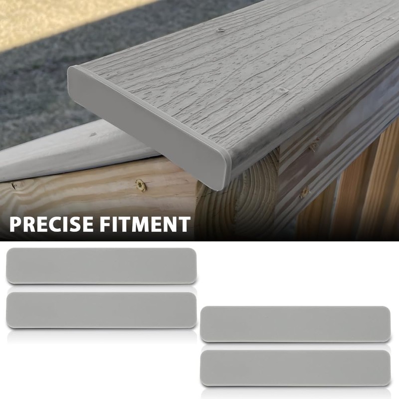 CHEDA 4 PCS Composite Decking Boards End Cap 5.5" Light