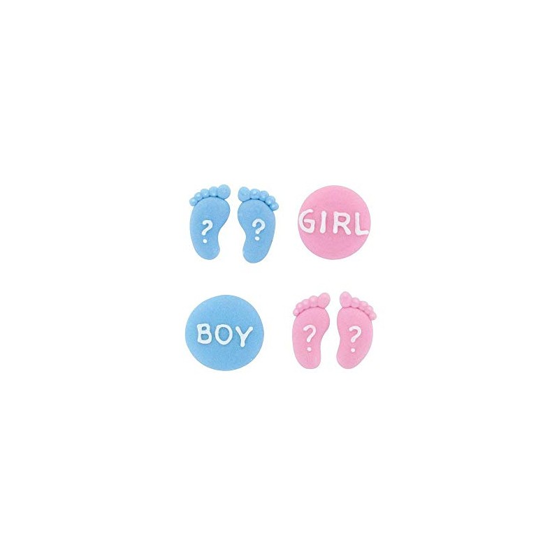 Gender Reveal "Boy or Girl" Sugar Decorations