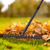 49“-77” Adjustable Rake, 17" Extra Wide Double-Sided Lightweight Head Garden