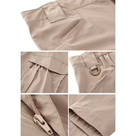 TACVASEN Military Lightweight Water Repellent Assault Hiking Camping Mountain Pants Khaki,36