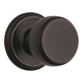 BRINKS - Ganyon Interior Keyless Hall Closet Door Knob, Tuscan Bronze - Hands-Free Indoors Home Decor Non-Locking Hall Closet Easy Open Door Knob