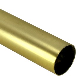 94" HEAVY DUTY Round Closet Rod | 32mm Diameter | Satin Brass Clothes Pole | 1 Pack