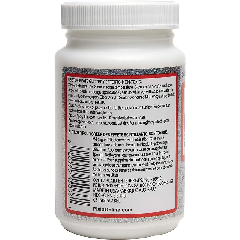 Mod Podge 8oz Extreme Glitter with 3 Foam Brushes