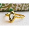 Petite Marquise Prasiolite Green Amethyst Gold-Plated Sterling Silver Ring US