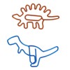 100Pcs Paper Clips Unique Dinosaur Shape Lightweight Portable Electroplating Process