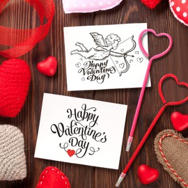 Zonon 36 Pieces Valentines Day Heart Pens Valentine Party Favor Roller Ball Pens Black Gel Ink, Ballpoint for School Office Supplies