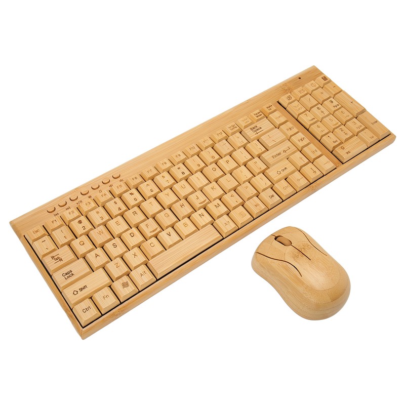 Computer Wireless Devices 2.4GHz Wireless Connection Plug and Play Bamboo