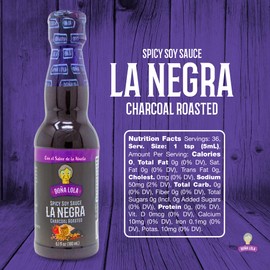 DOÑA LOLA HOT SAUCE, 6.1 Fl.Oz., Made in Mexico, No Artificial Flavors or Colors (La Negra Spicy Soy Sauce)