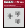 132 Piece M8 Screws Set, Stainless Steel Cylinder Screws with