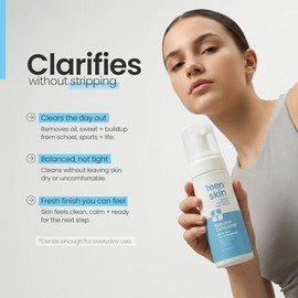 natural outcome Sabonete facial para adolescentes | Loção de limpeza facial suave para meninos e meninas | Ingredientes naturais não tóxicos | Para adolescentes, pré-adolescentes e