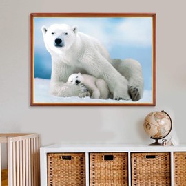 Puzzle for Adults 1000 Pieces Polar Bear and Baby 70 x 50 cm Puzzles for Adults Educational Game Challenge Toy 1000 Pieces Puzzles for Adults Children