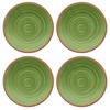 Rustic Swirl Green Melamine Side Plate Set (4)