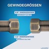 LAXARA DVGW Premium Coloured Flex Hose Black and White 3/8